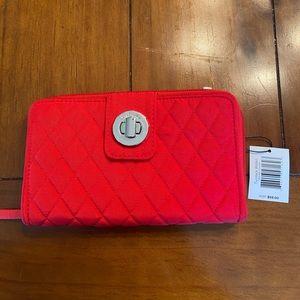 Vera Bradley Red Turnlock Wallet